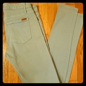 Robin egg blue skinny jeans